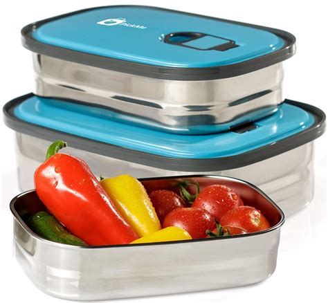 hot lunch box with 3 pcs stainless steel containers|stainless steel reusable lunch containers.